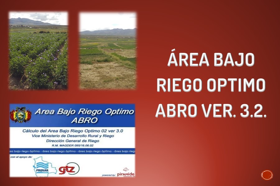 Área Bajo Riego Óptimo ABRO Ver. 3.2